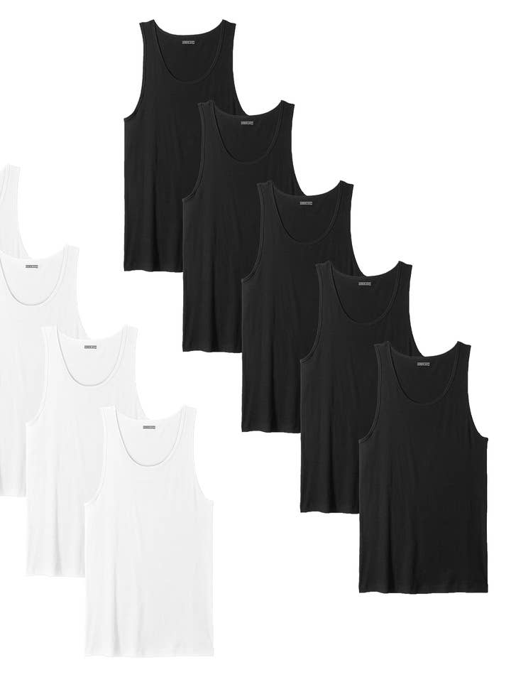 10 Pack Drengens 100% Bomuld Ribbet Tank Top A-Shirt Undertrøje for engroshandel hos I-Wear Brands
