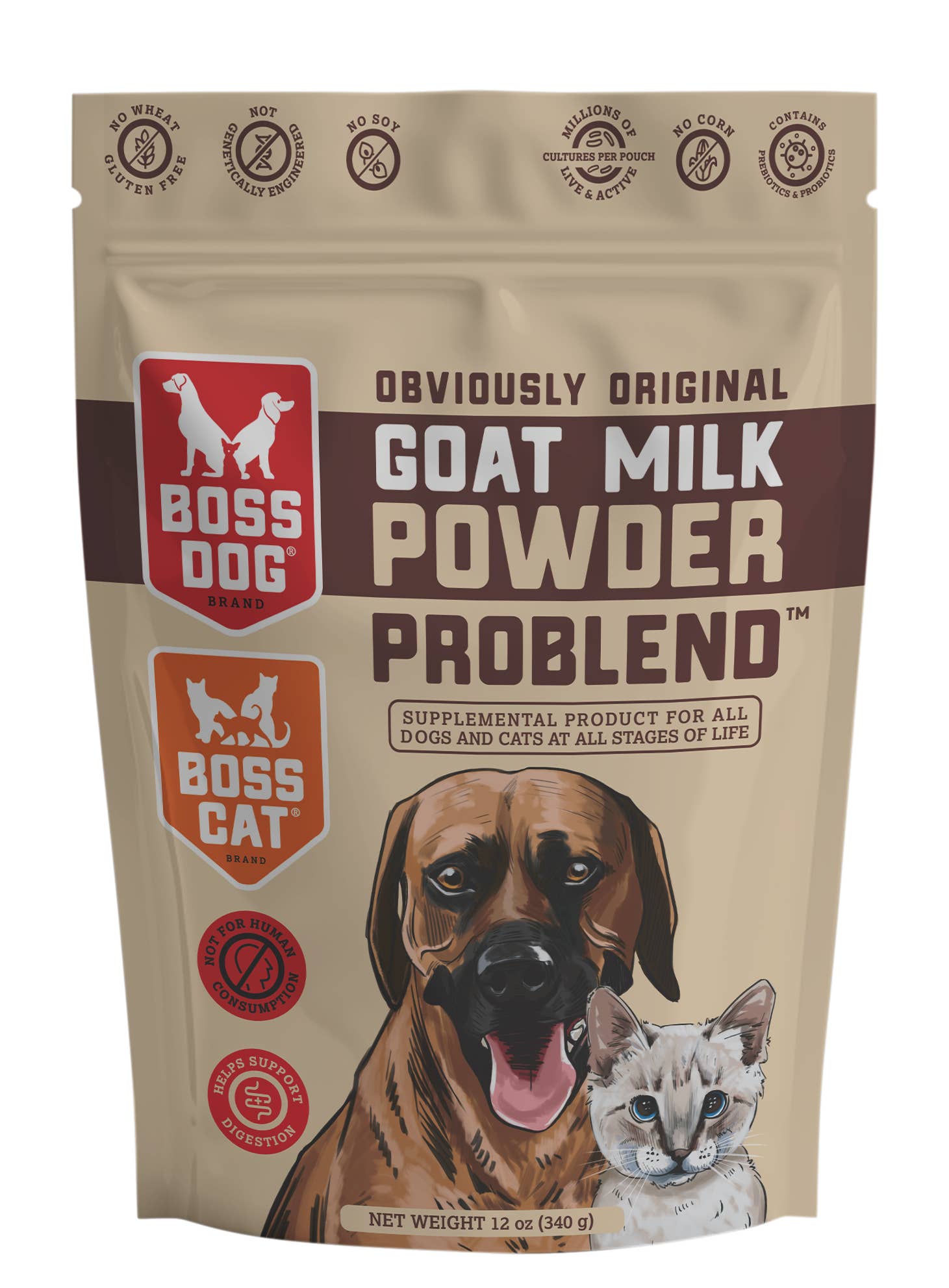 BOSS DOG BRAND, INC. - Wholesale Pet Supplement - Cat/Dog - Goat Milk Powder Problend