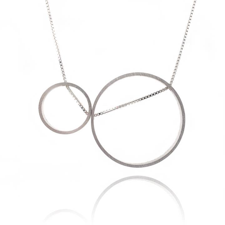 Double Circle Necklace for wholesale by Flavia Bennett Designs
