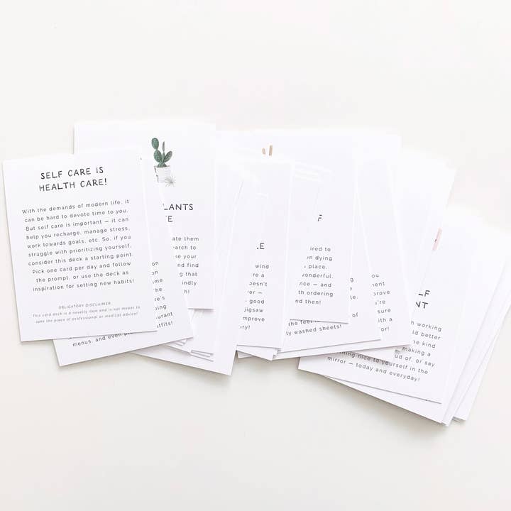 Amy Zhang - Wholesale Card Game - Self Care Card Deck — Set of 32 Self Guided Prompts1