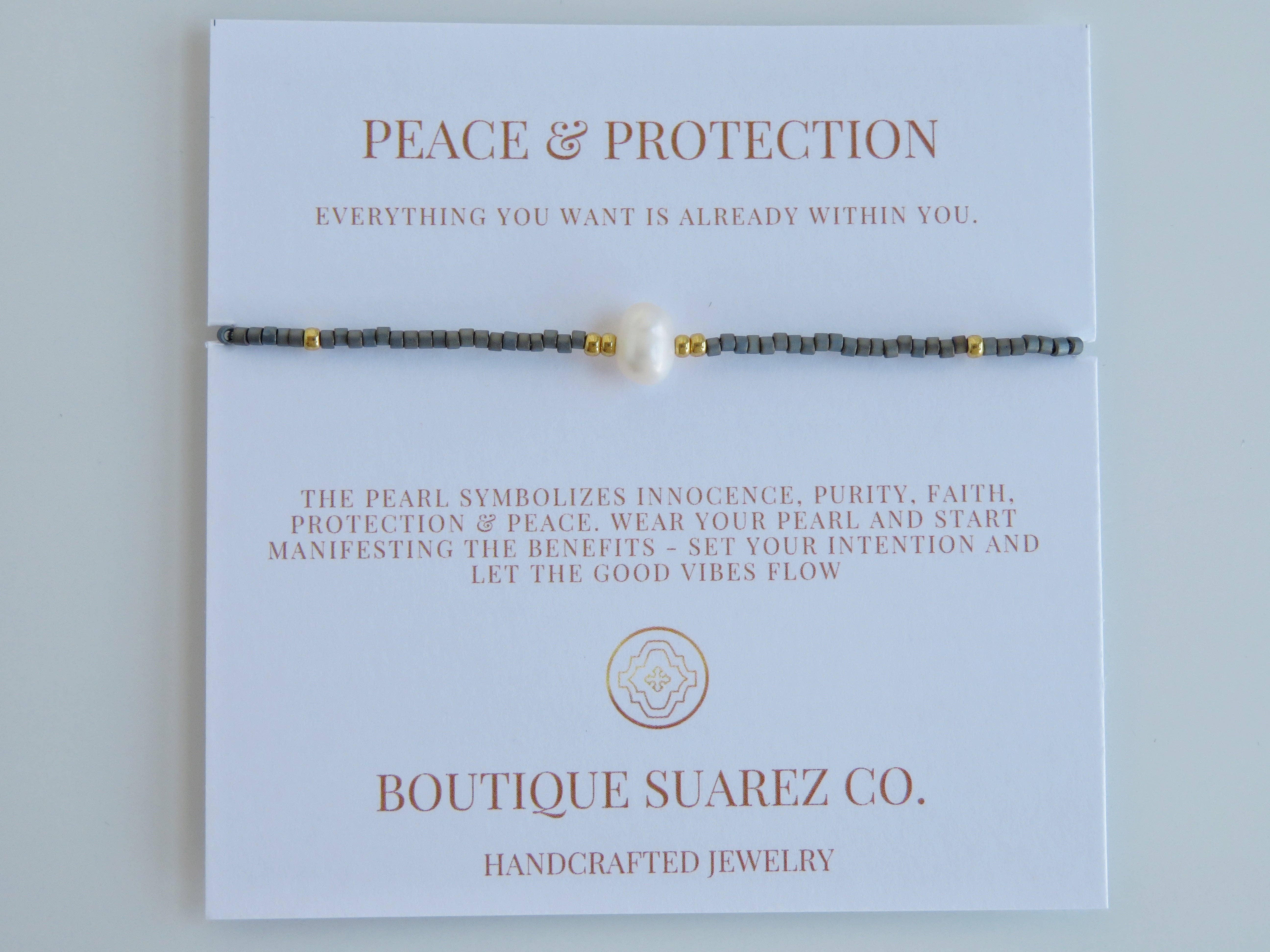 Boutique Suarez Co. - Wholesale Beaded Bracelet - Manifest Peace - Pearl Bracelet79