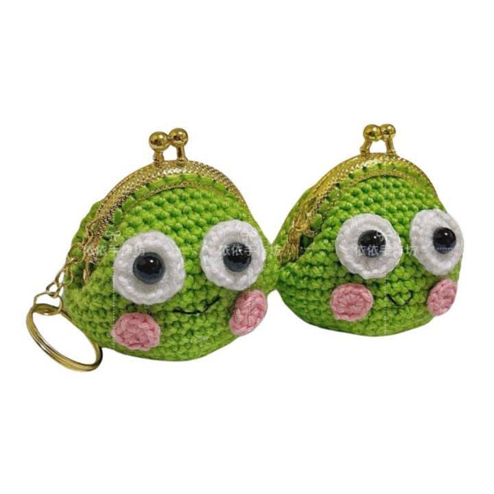 Cute Frog Coin Purse Gold kisslock ball clasp closure for wholesale by My Healing Bracelet