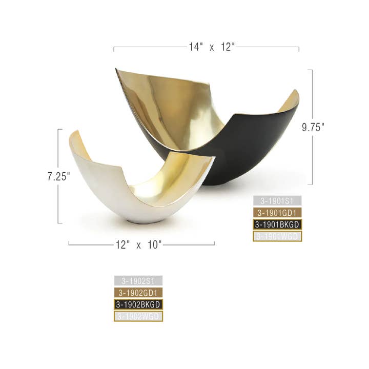 Galore Home - Vendita all'ingrosso Vasi - Vaso curvo in metallo piccolo
