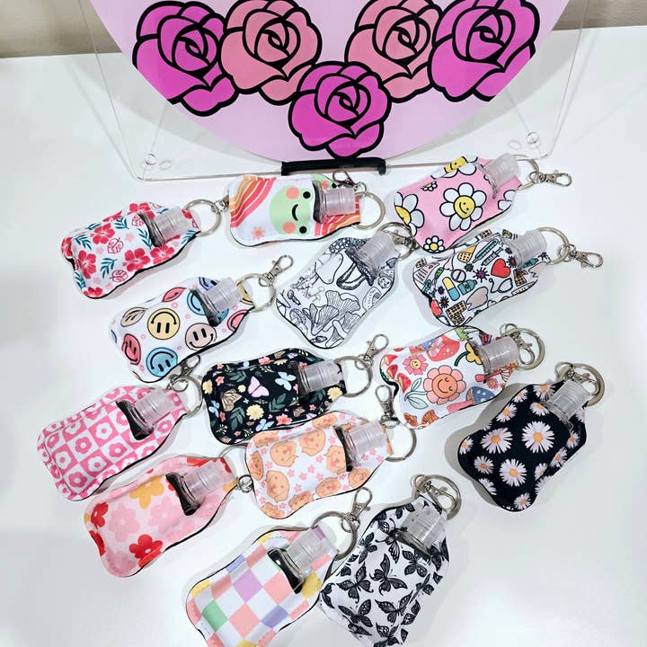 Sweet 'n' Fab Creationz - Wholesale Keychain – Women's - Hand Sanitizer Bottle Holder Keychain1