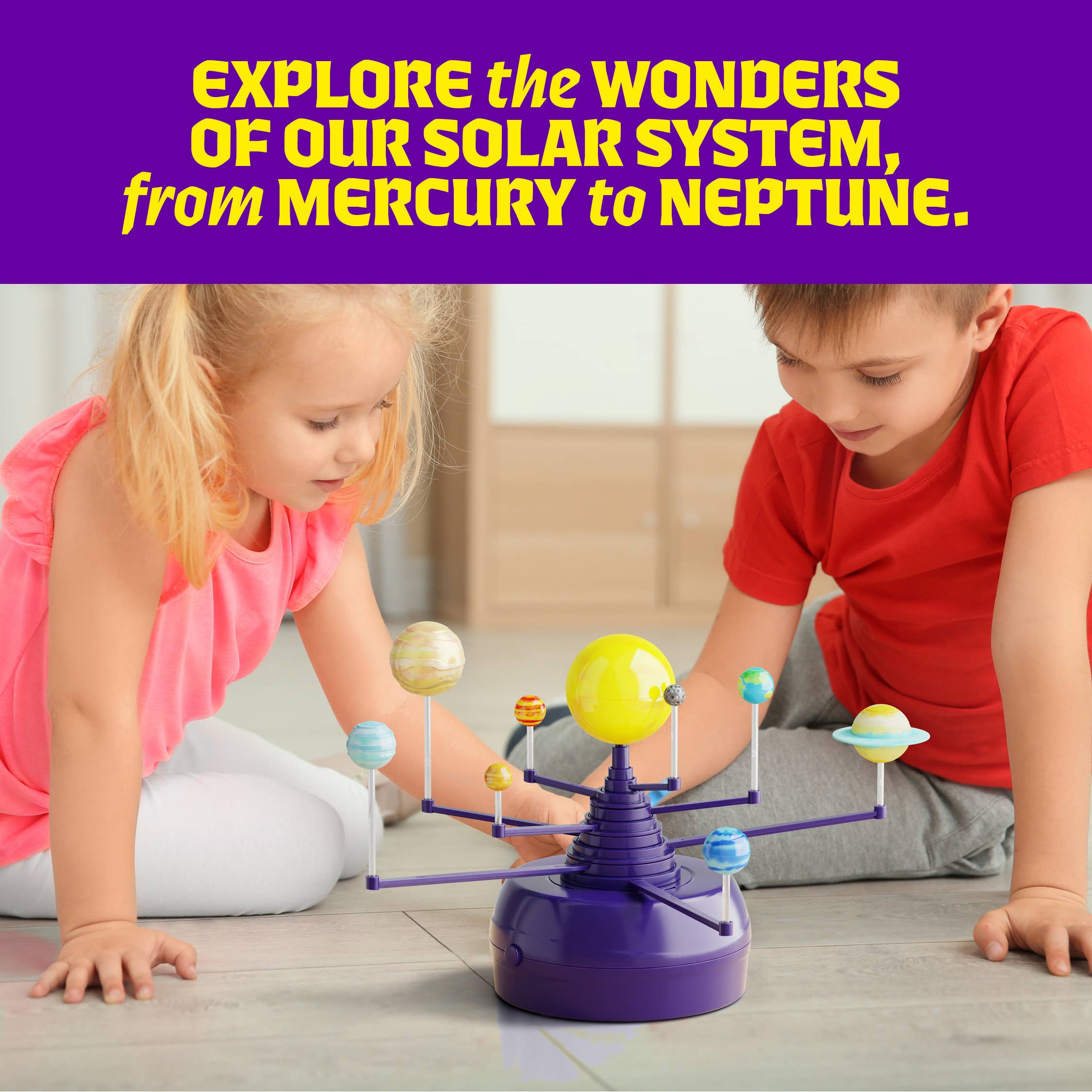 Dan&Darci - Wholesale Build-a-Toy - Kids - 360° Orbiting Solar System for Kids, Paint & Build Model Kit7