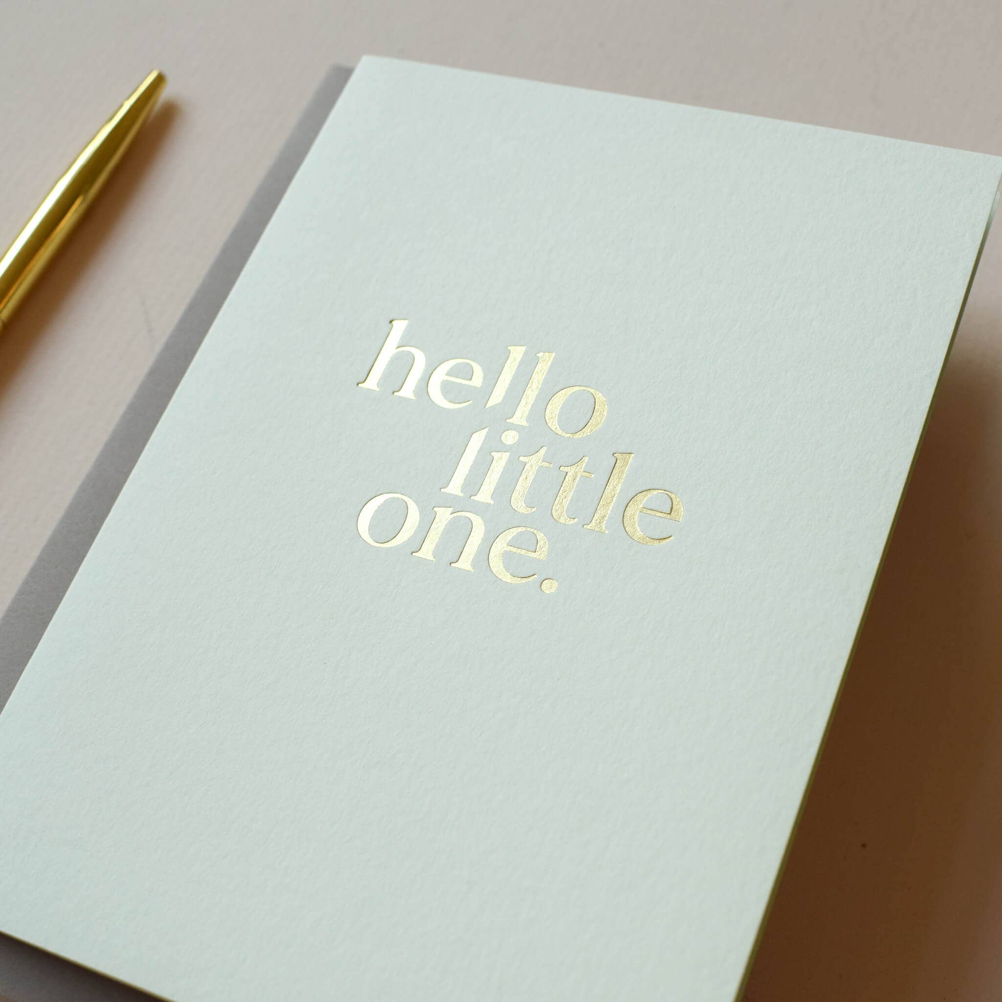 Jennifer Tune - Wholesale Baby Card - Hello Little One, Foil New Baby Greetings Card2