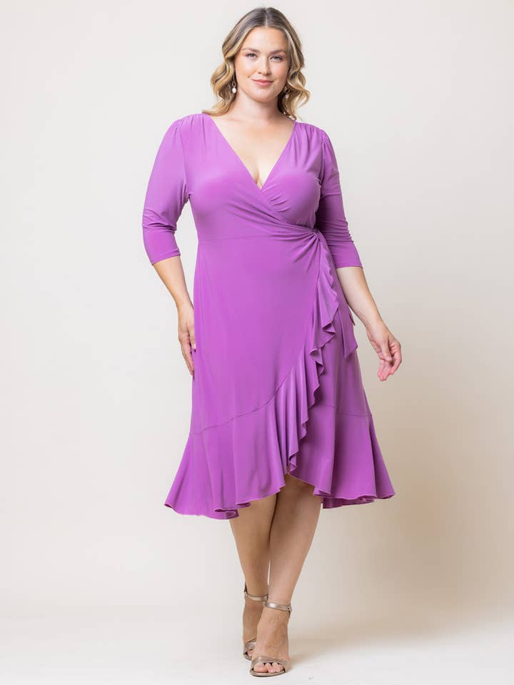 Kiyonna - Wholesale Dress - Women's - Whimsy Wrap Dress - Plus Size