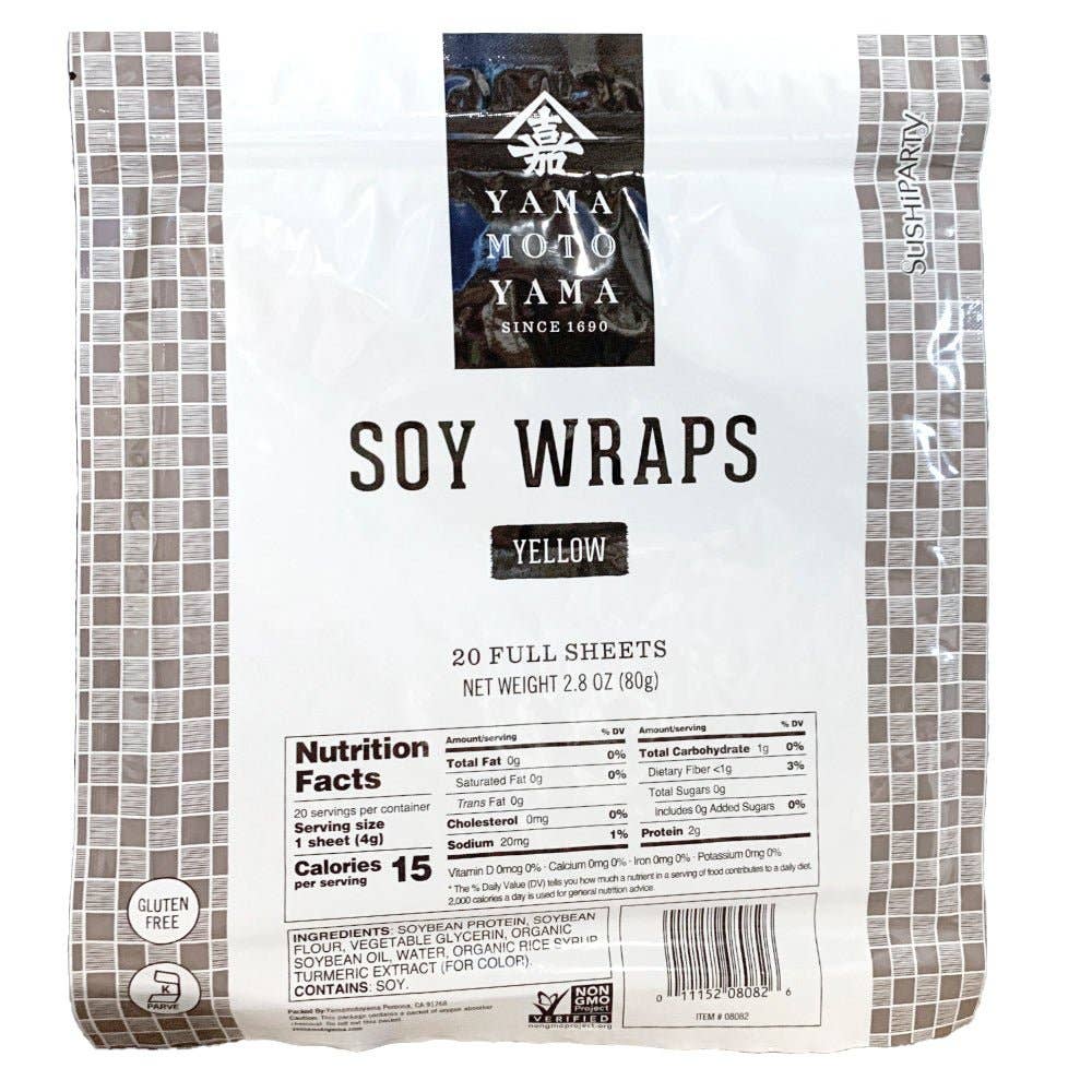 Ciao Imports - Wholesale DIY Food Kit - Yamamotoyama, Sushi Party Soy Wrappers, Turmeric Yellow, (10-Pack) 200 sheets0