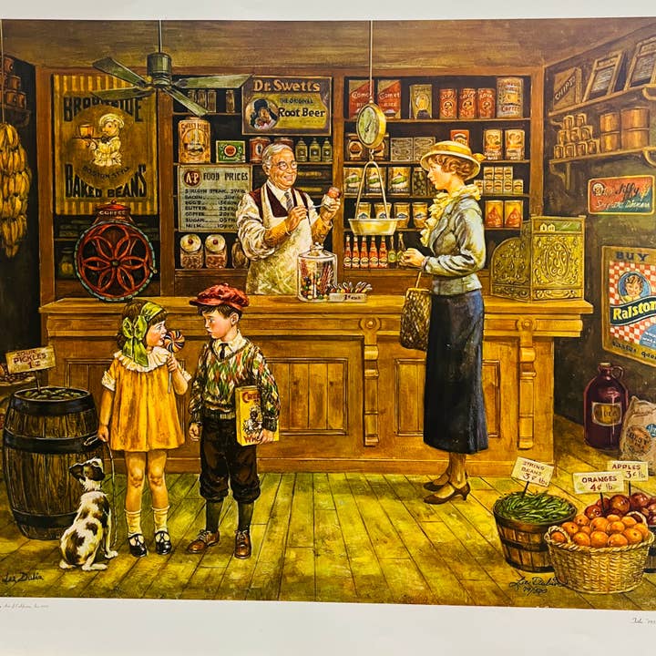 Lee Dubin 1932 GENERAL STORE Hand Signed Lim. Ed. Artwork for wholesale by Deluxe Fine Art