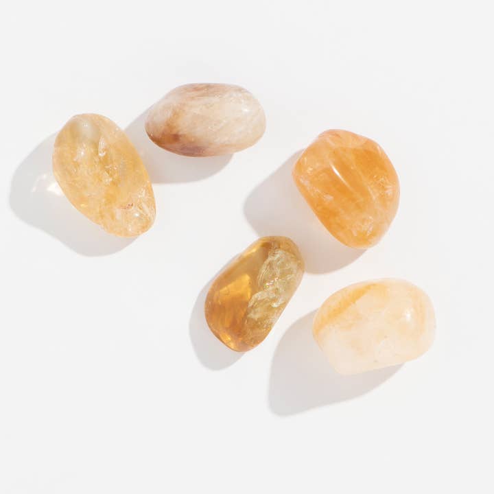 Mini Tumbled Citrine Crystals - 36 pcs, .5" for wholesale by GeoCentral