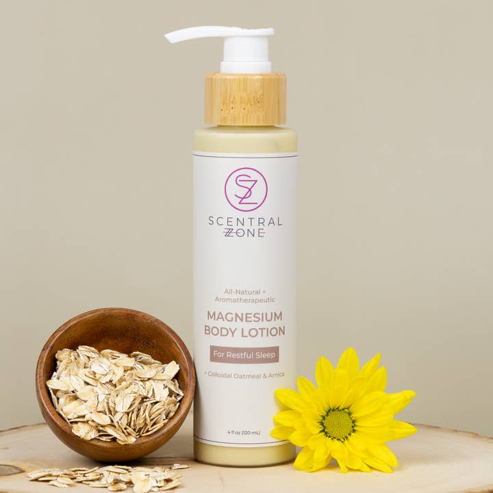 Lotion pour le corps au magnésium pour la vente par Scentral Zone Clean Beauty