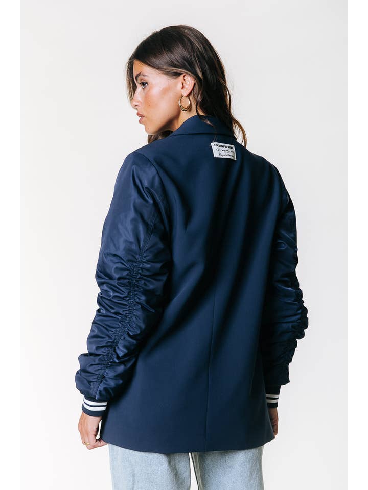 Gemma Contrast Blazer | Navy for wholesale on Faire1