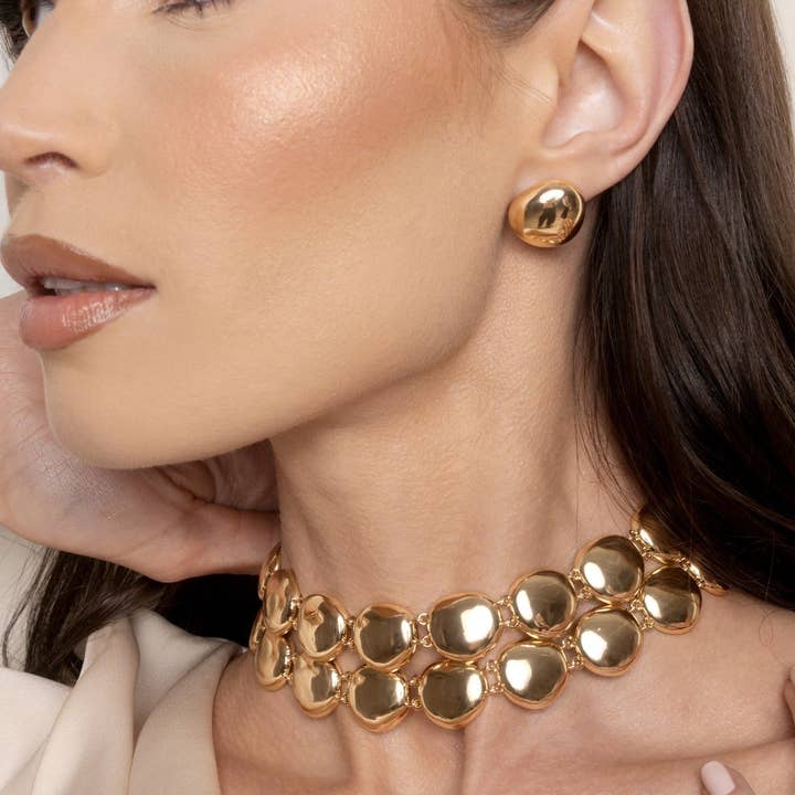 Ettika - Wholesale Stud/post earrings - Polished Pebble Stud Earrings9