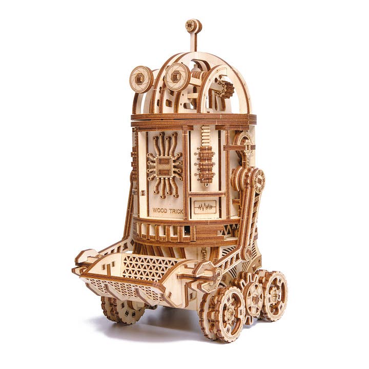 Robot de lixo espacial de madeira (mecânico) Kit de modelo mecânico 3D de madeira por atacado de WoodTrick