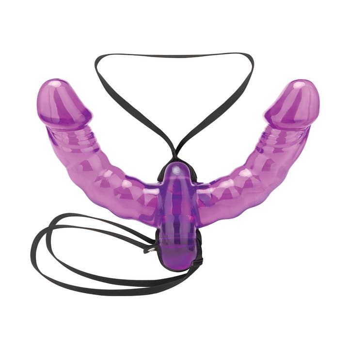 Lux Fetish Store - Wholesale Sex Toy - Pleasure for 2 Double-Ended Strap-On - Purple