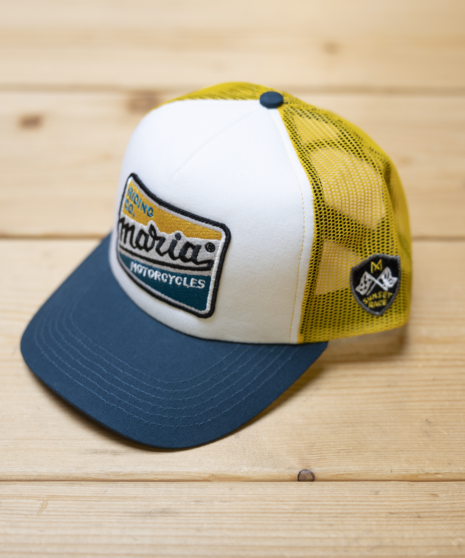 Maria Riding Company - Wholesale Trucker Hat - Unisex - Yellow Trucker Cap - Sunset Race2