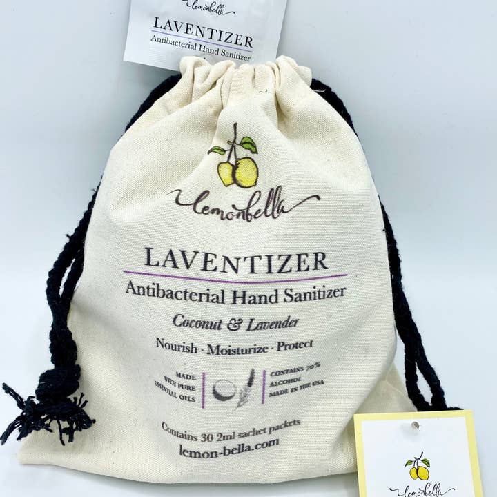 Lemonbella - Wholesale Hand sanitiser - Laventizer 30 Pack Single Use Hand Sanitizer Sachets5