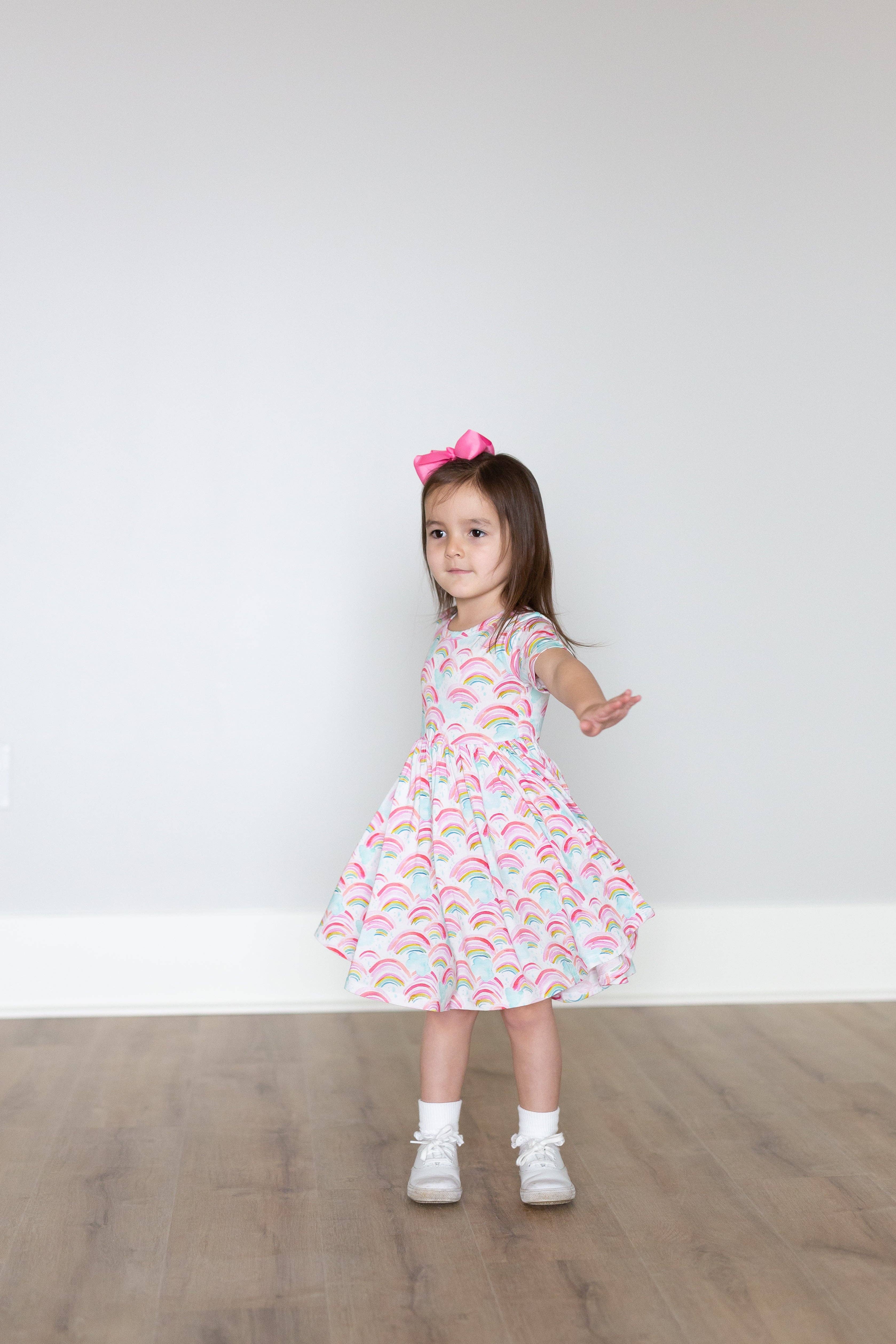 Sweet Bay Clothing - Wholesale Dress - Kids - Rainbow Twirl Dress2