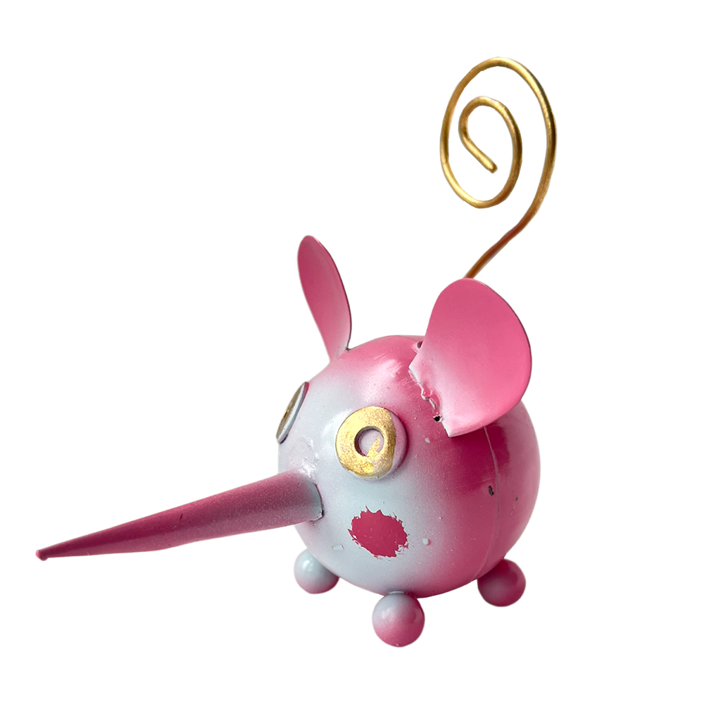 VIE - Venta al por mayor Figura decorativa - Extravagante animal de cola rizada de metal, aproximadamente 8 x 7 x 4 cm30