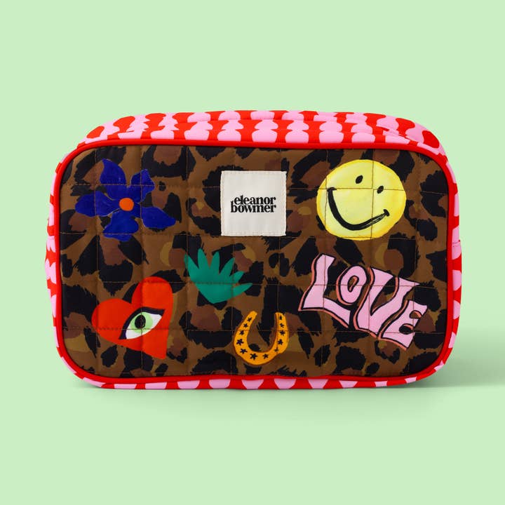 Leopard Icon Wash Bag for wholesale by Eleanor Bowmer