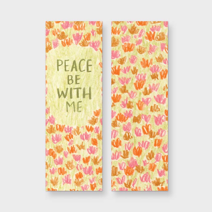 paix | marque-page de bénédiction spirituelle encourageante 2" x 6" pour la vente par everglow handmade