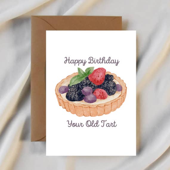 Happy Birthday You Old Tart Card for wholesale by Party Collective