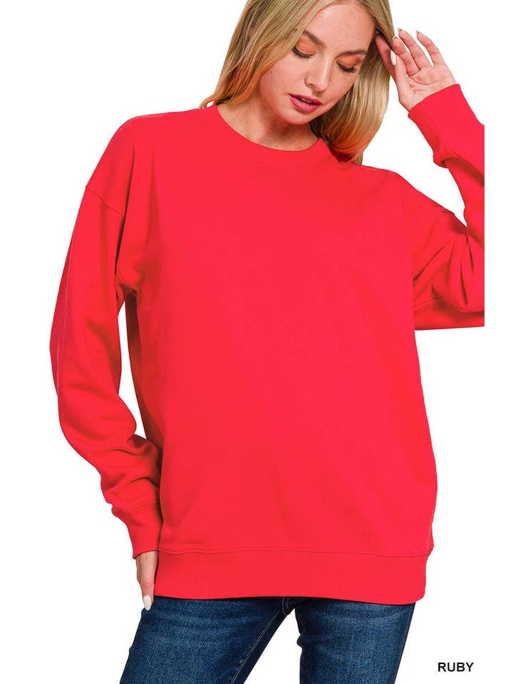 Vanilla Monkey - Wholesale Knit Top - Women's - Fleece Round Neck Sweatshirts15