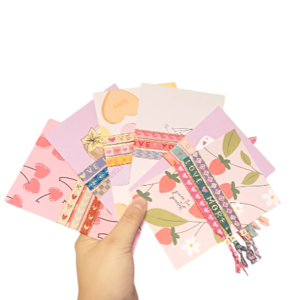 Sansira Jewelry - Vendita all'ingrosso Bracciale in tessuto/intrecciato - Braccialetto Nastro di Testo Biglietto di Auguri Fragola1