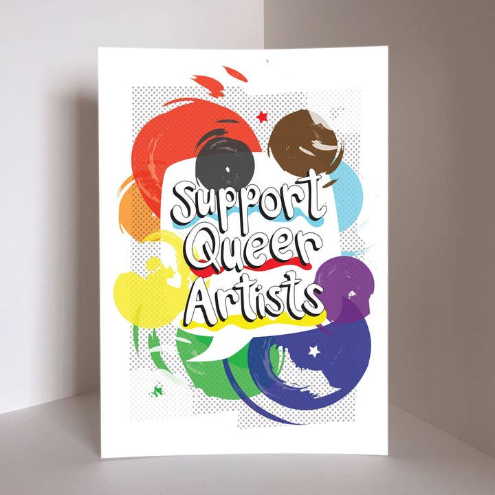 LGBTQ Support Queer Artists A4 Art Print for wholesale by Sophie Green Artist