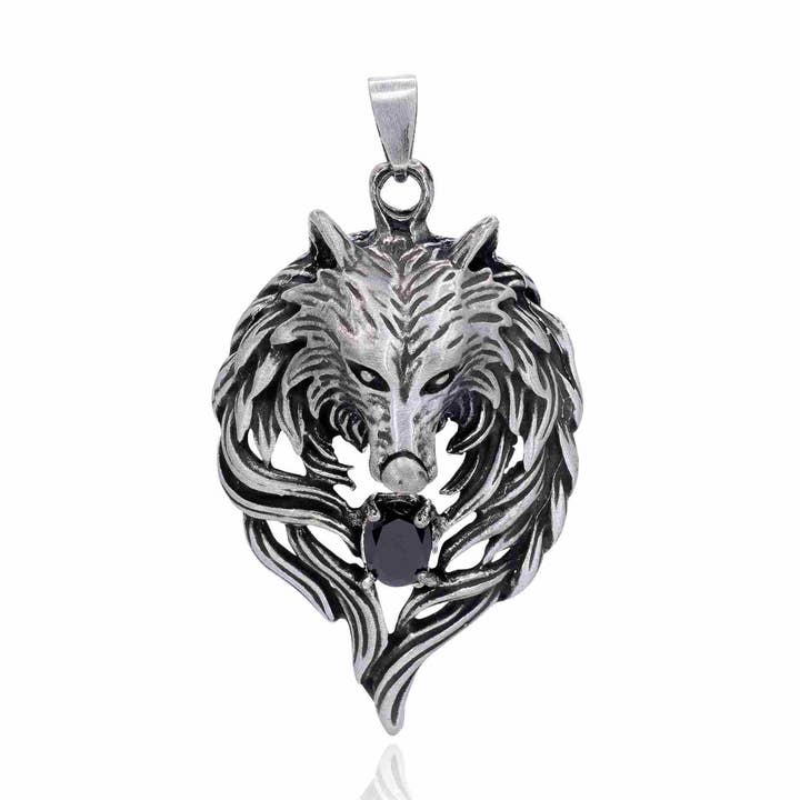 Wolf with Accent Cabochon
for wholesale by Nirvana LLC