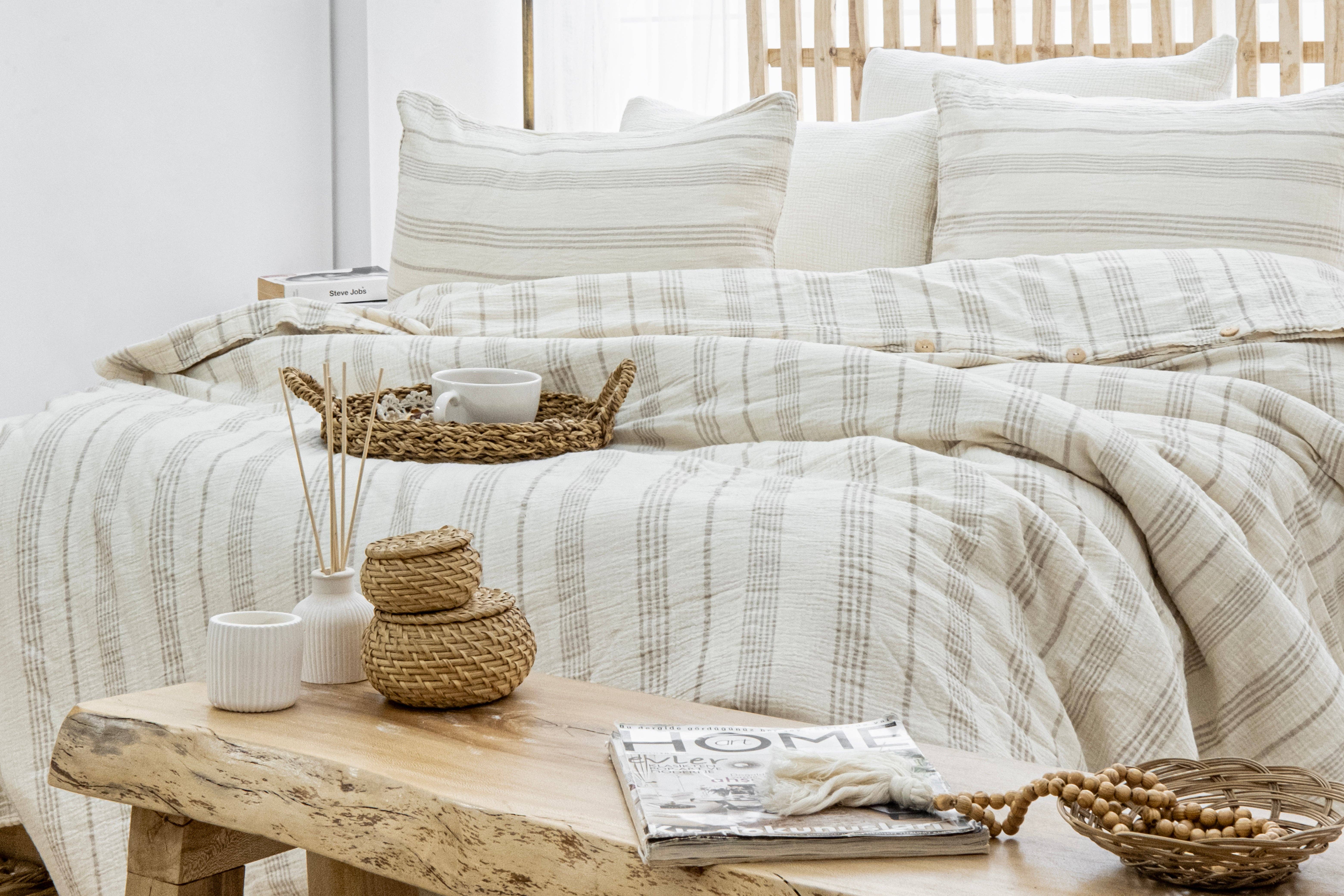 Naturloom - Wholesale Bedding Set - GOTS Certified Organic Muslin Duvet Cover Set with Fitted Sheet and Pillowcases – Hypoallergenic Cotton Bedding14