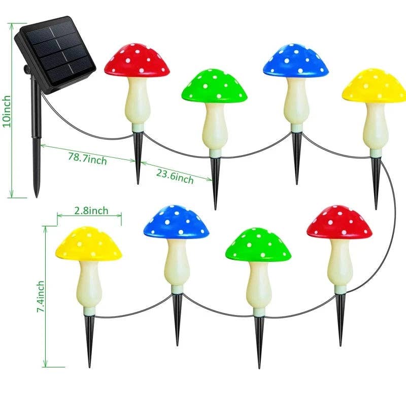 Kiyo Home – wholesale Outdoor/lawn light – Colorful Outdoor Solar Mushroom Lights | LED Outdoor Lights4