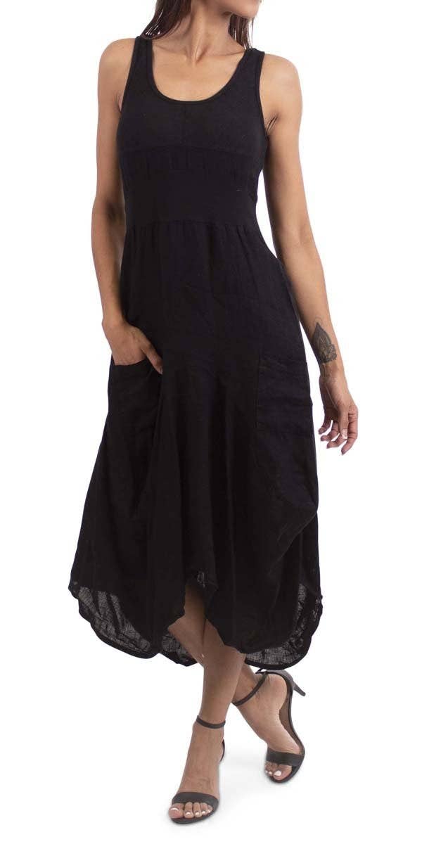 Gigi Moda - Wholesale Dress - Women's - Linen Sleeveless Dress6