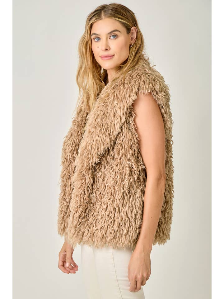 Mystree - Venta al por mayor Chaleco de abrigo - Mujer - Chaleco de Piel Sintética Peluda 6124220