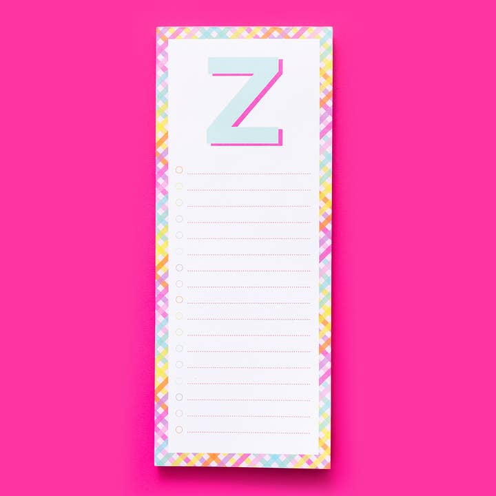 Taylor Elliott Designs - Wholesale Notepad - List Pad w/ Magnet - Letters A - Z - 100 Sheets - Each28