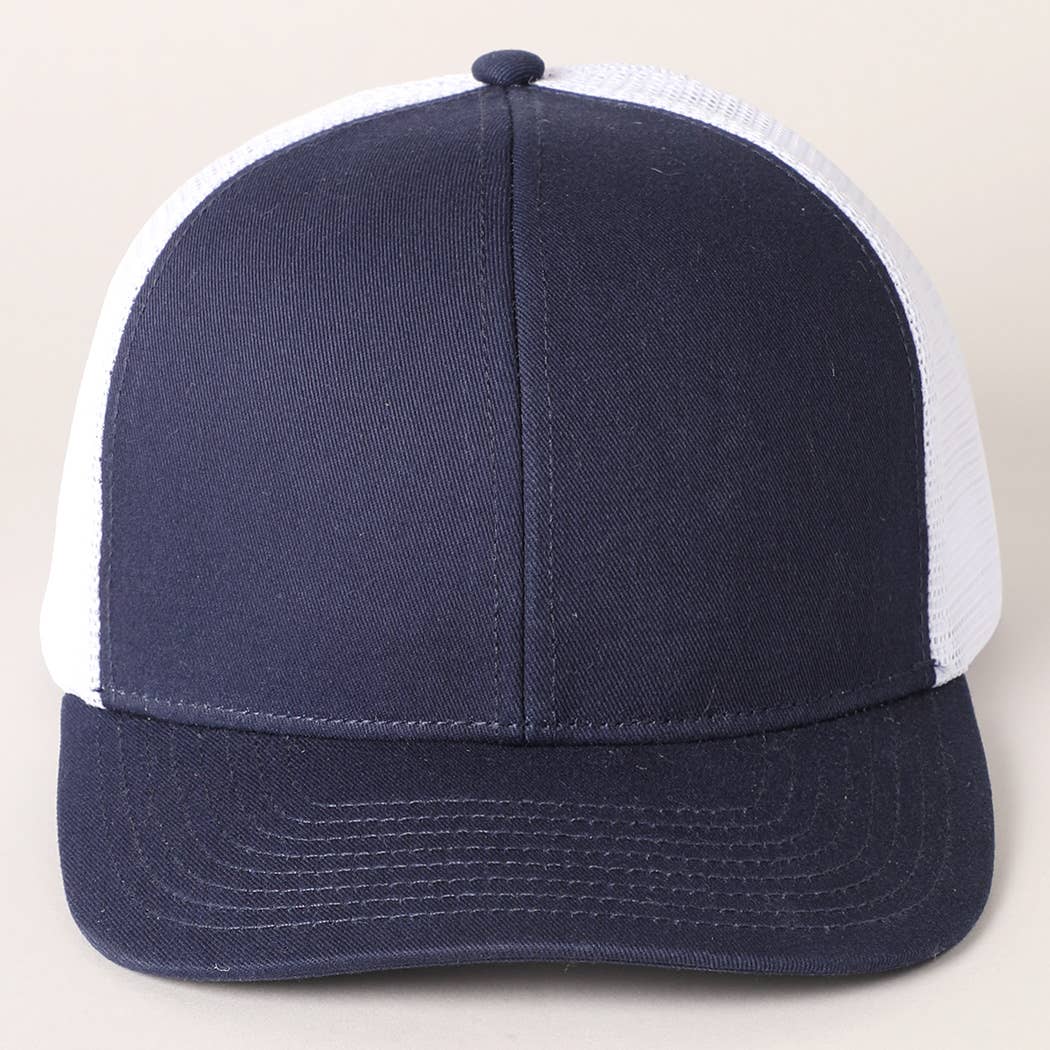 Fashion City - Wholesale Trucker Hat - Unisex - Two Tone Cotton Trucker Hat with Mesh Back29