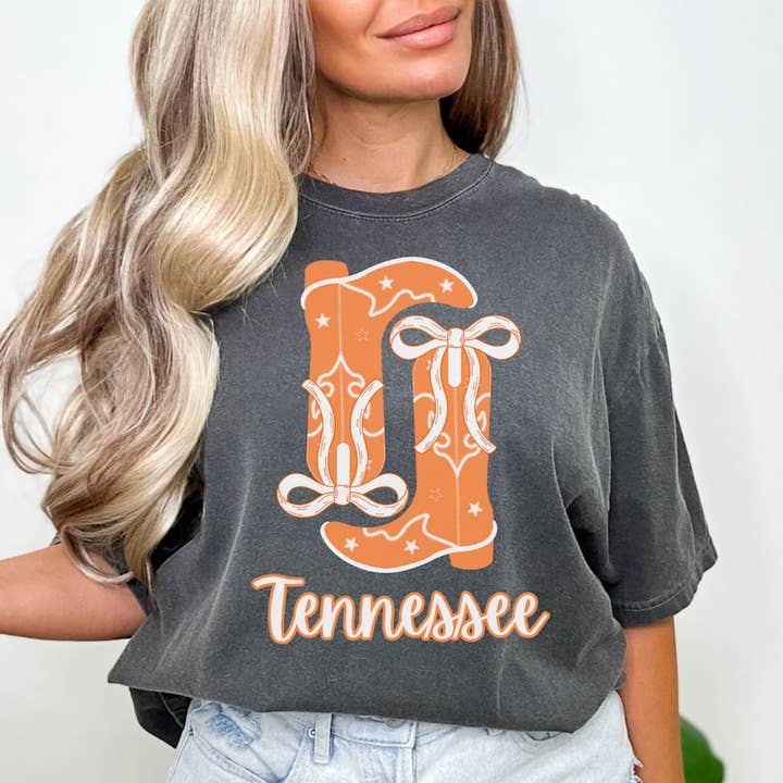 Tennessee Game Day Boots Shirt, Vols Football, Tennessee for wholesale by Bella Marie Apparel & Co