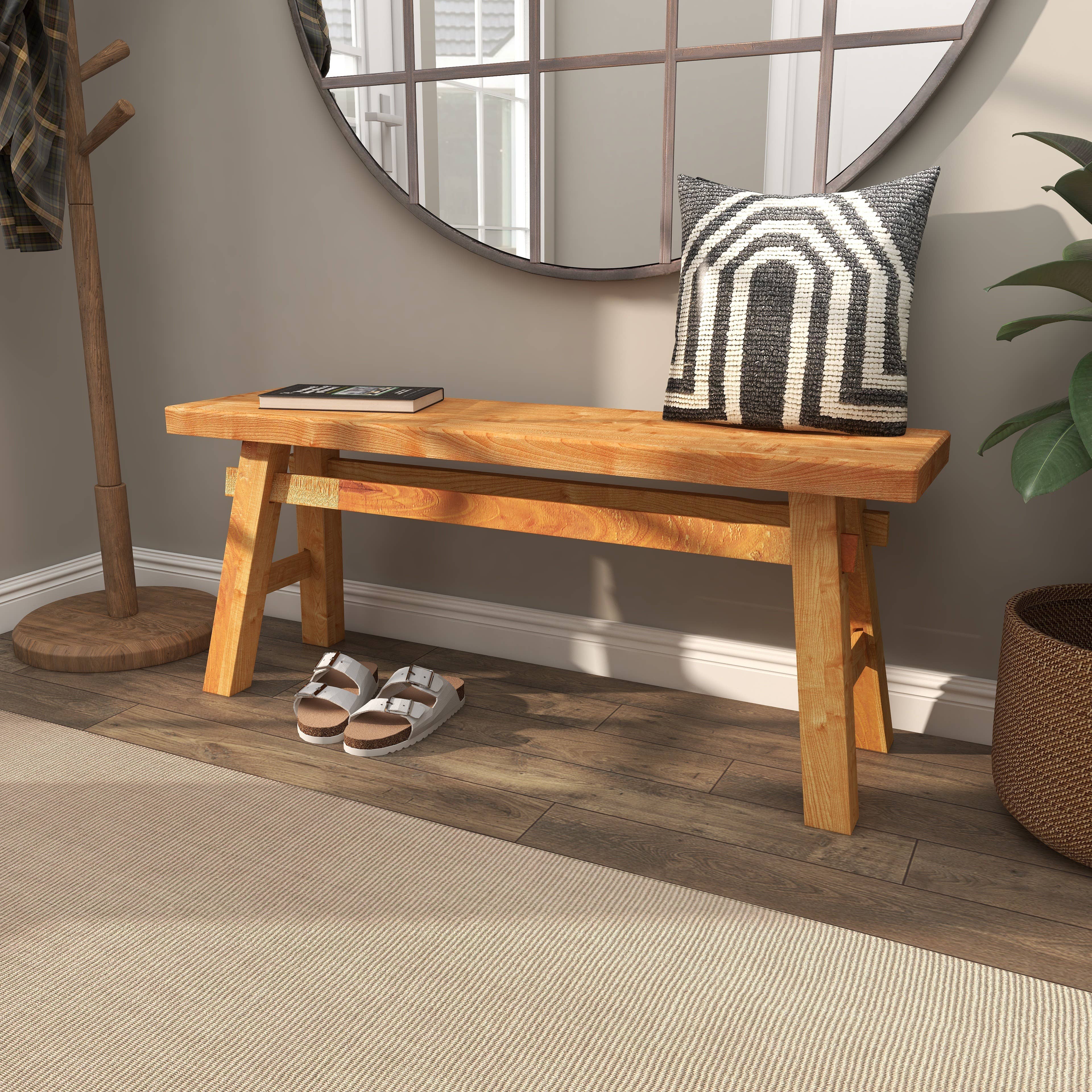 Deco Marché - Wholesale Bench - Rustic Brown Reclaimed Wood Bench10