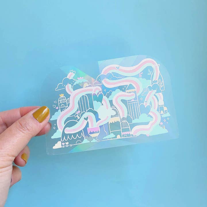 Cheery Human Studios - Wholesale Suncatcher - Rainbow Town - Rainbow Suncatcher - Window Decal1