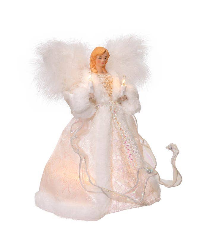 Kurt S. Adler, Inc. - Wholesale Tree Topper - 10"UL 10/L WHITE ANGEL TREE TOPPER8