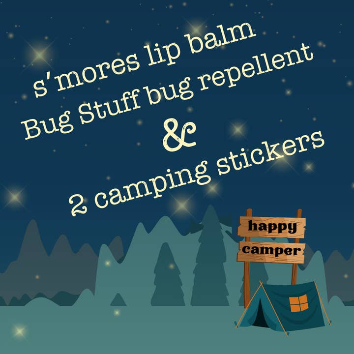 Serious Lip Balm - Wholesale Insect repellent - Bug Repellent, Lip Balm & Stickers - The Happy Camper Bundle2