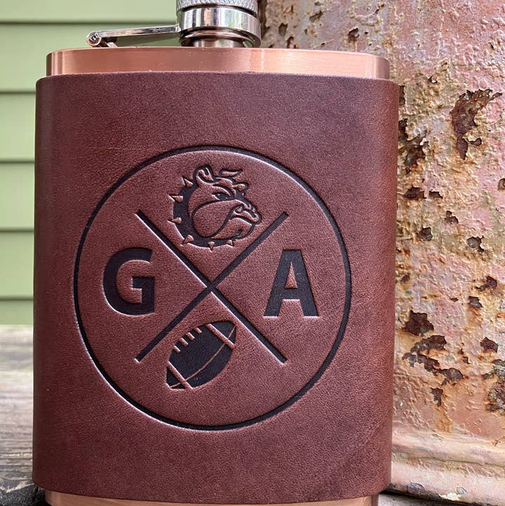 Jimmyrockit - Wholesale Flask - Leather Flask - Georgia Football