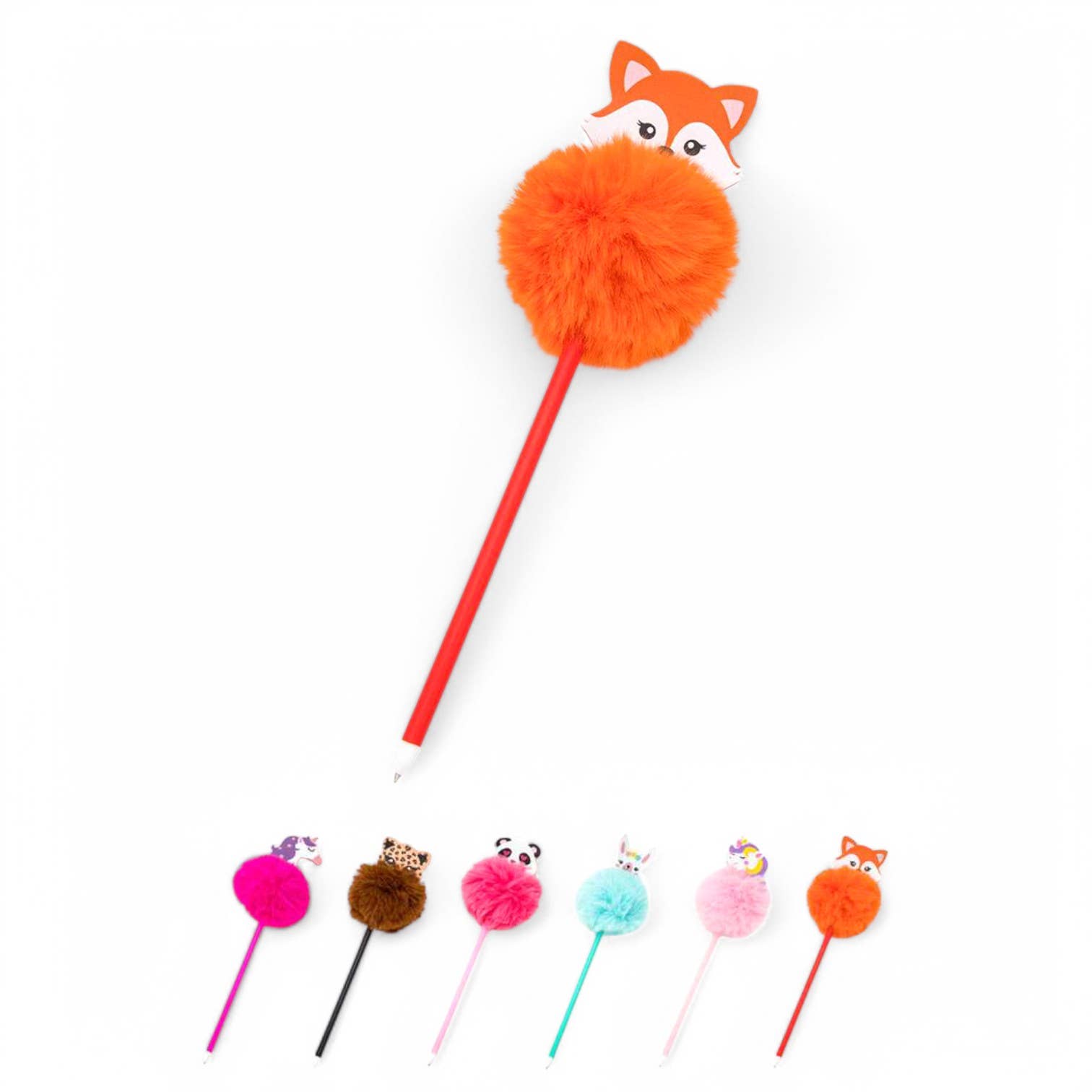 LA Jewelry Plaza - Wholesale Pen - Animal Fur Pom Pen Set0