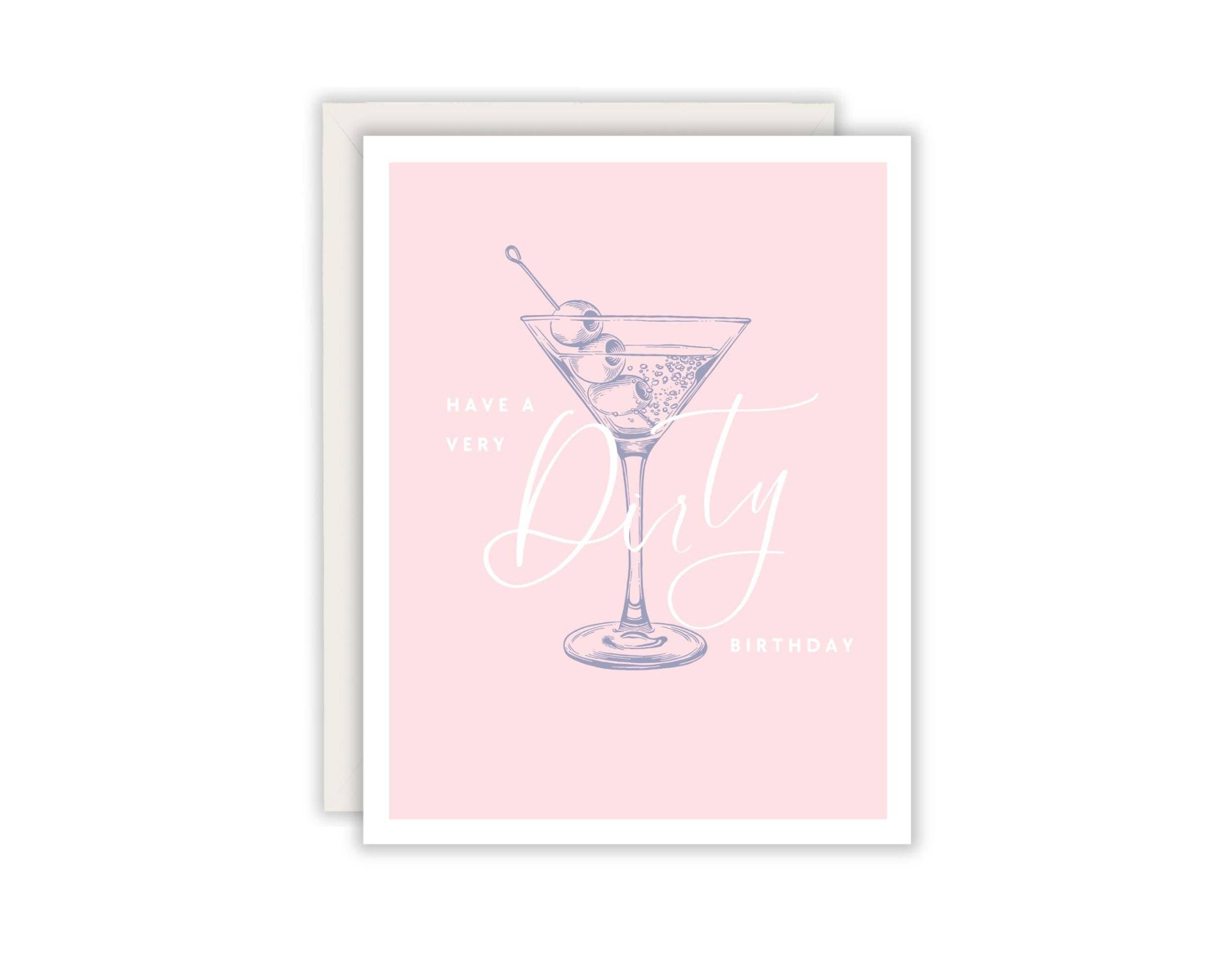 Paper Giggles - Wholesale Birthday Card - Have A Very Dirty Birthday Cocktail Greeting Card0