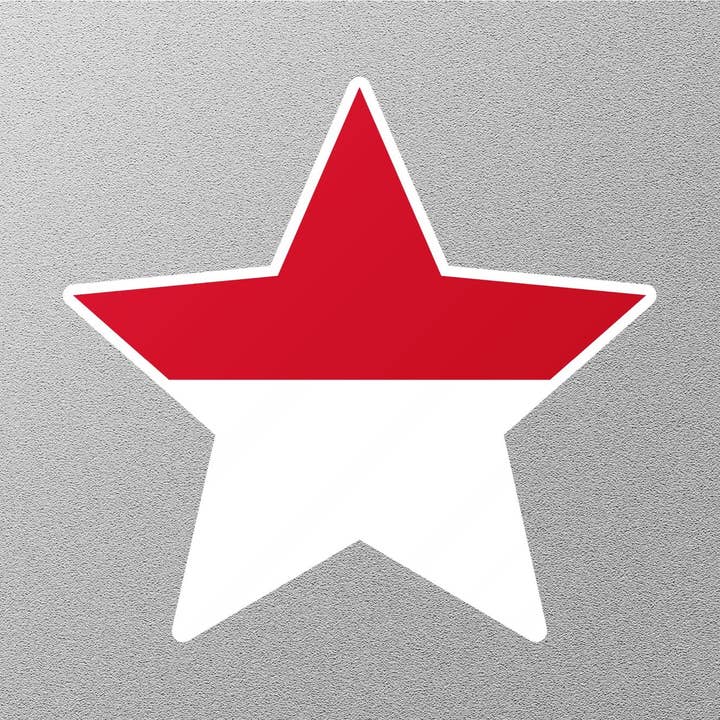 Monaco stjerne flag klistermærke for engroshandel hos GraffMerch.com