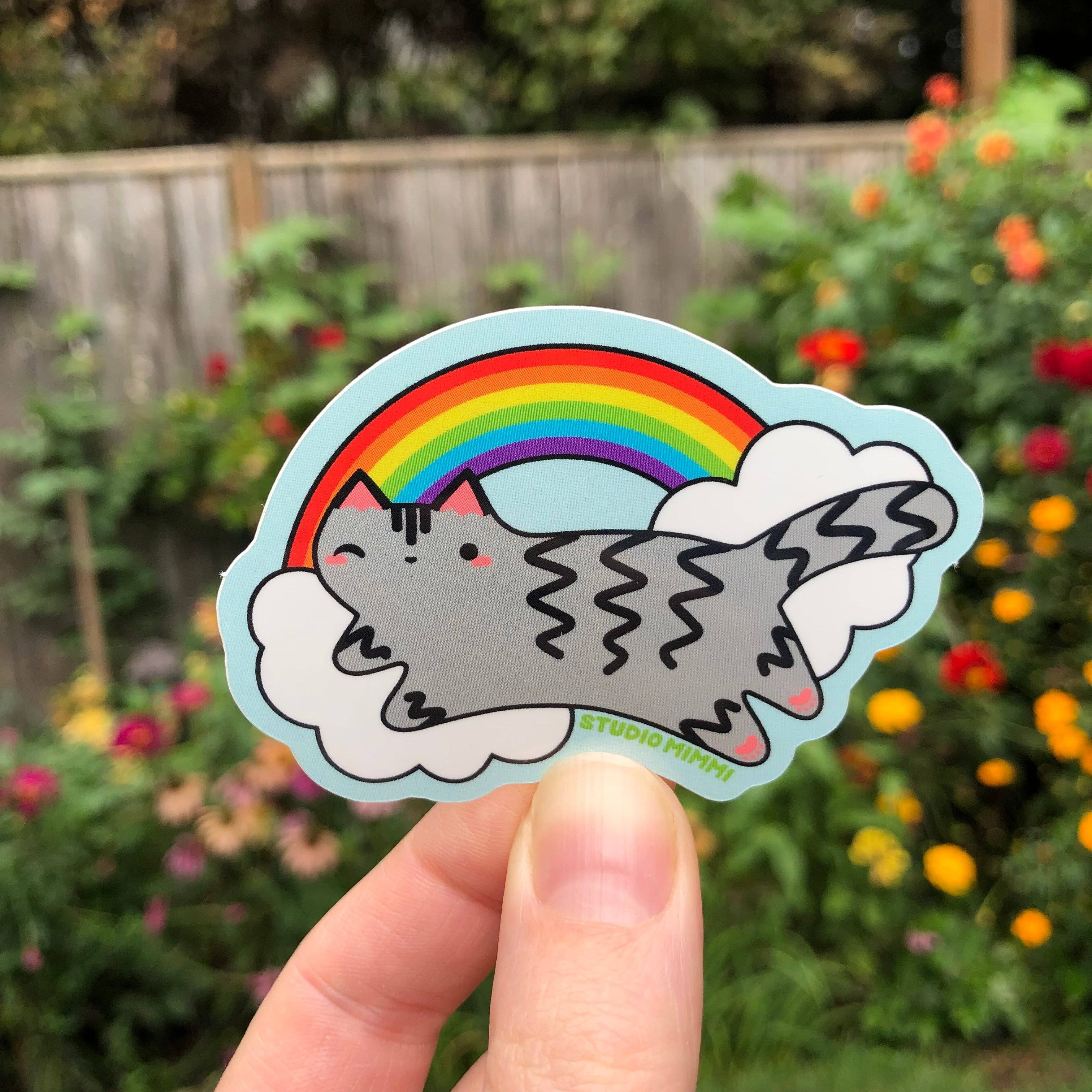 STUDIO Mimmi - Wholesale Sticker - Rainbow Cloud Jumper Vinyl Sticker1