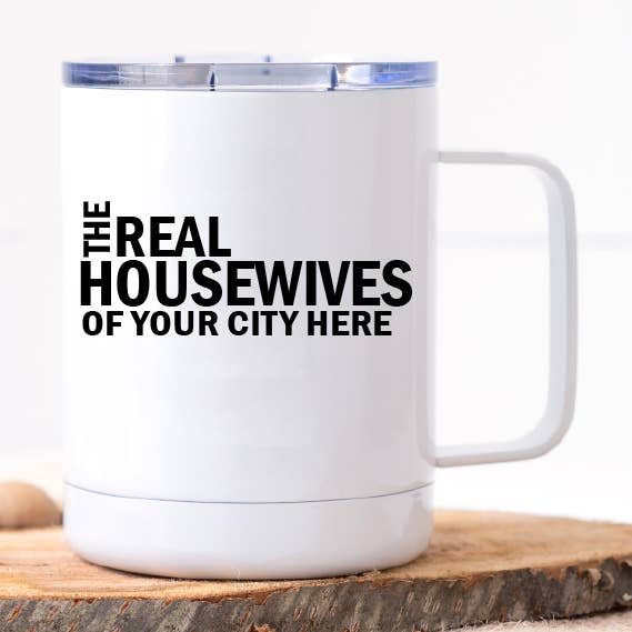 Reisebecher Real Housewives Of YOUR CUSTOM CITY für den Großhandel von Calm Down Caren