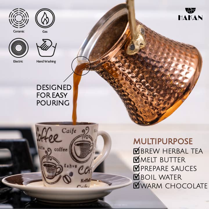 Hakan - Wholesale Tea Pot - Hakan Turkish Coffee Pot, Stovetop Water Boiler Coffee Maker4