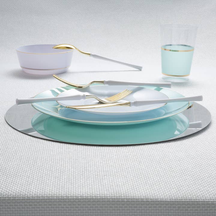 Luxe Party - Wholesale Charger Plate - 13" Silver Round Light Weight Mirror Charger Plate | 1 Charg