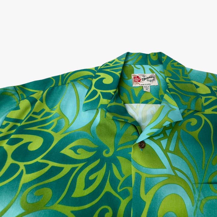 Hilo Hattie - Wholesale Button Down Shirt - Men's - Tribal Tiare Aloha Shirt1